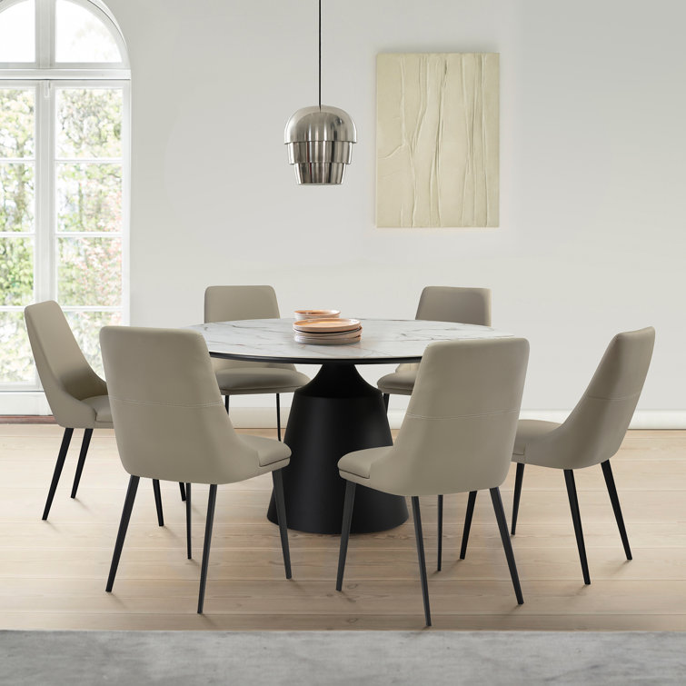 Stone leather dining cheap chairs